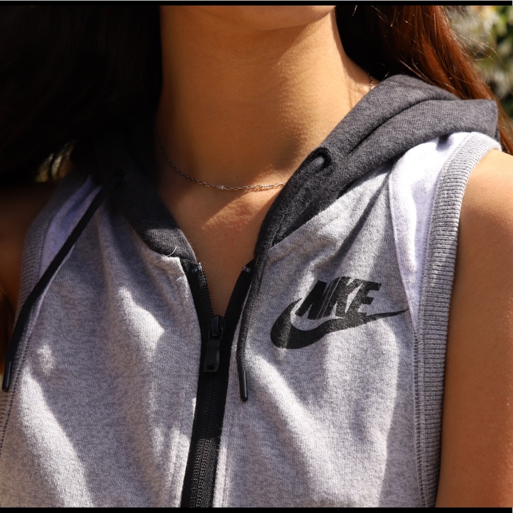 Sport Crop Tank Hoodie Nike